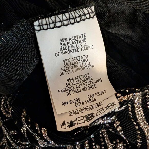 Blu Sage Black/Silver Shimmer Dress – Style #262679JC – Size 6 - Picture 5 of 5